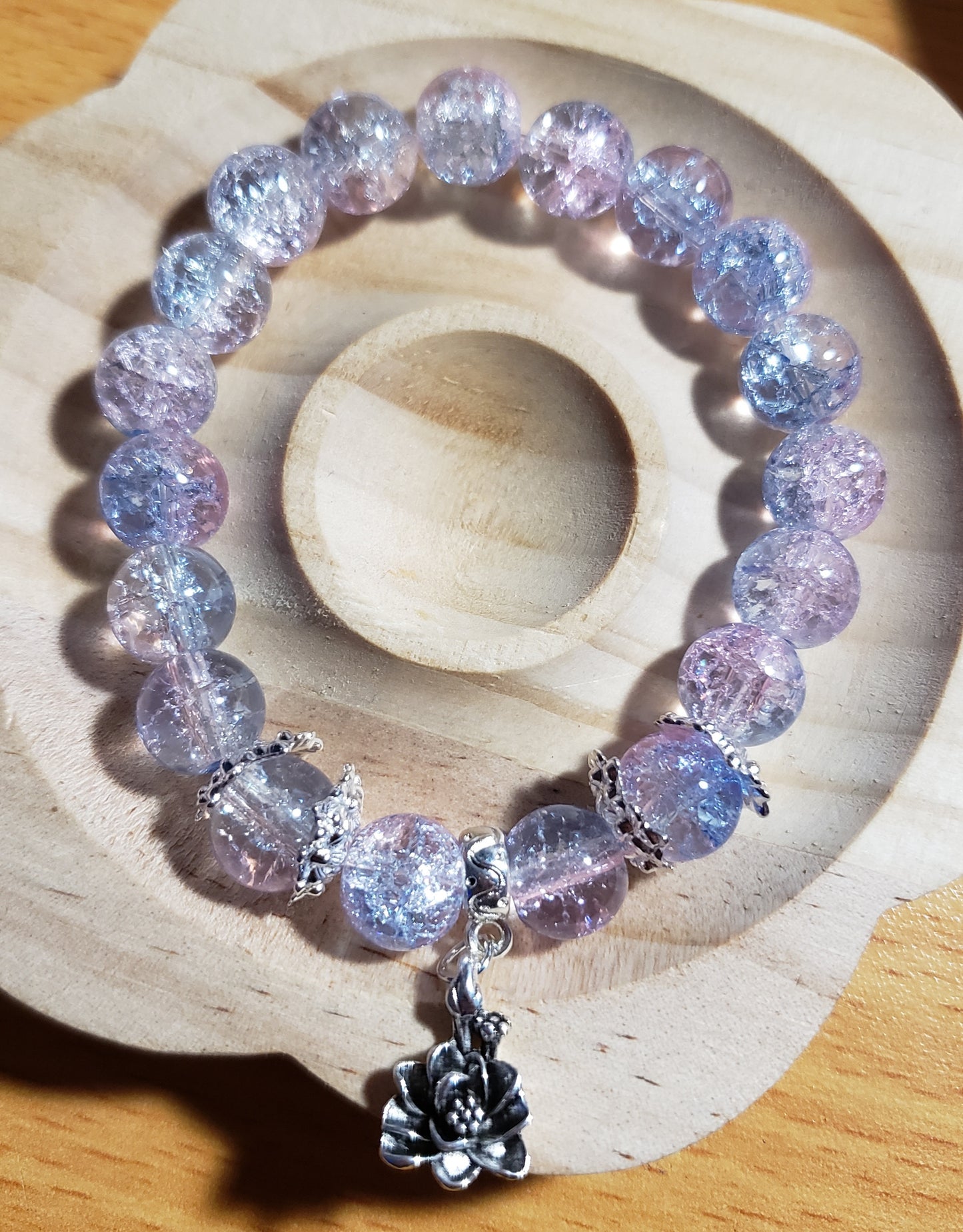 Lt blue and pink bracelet