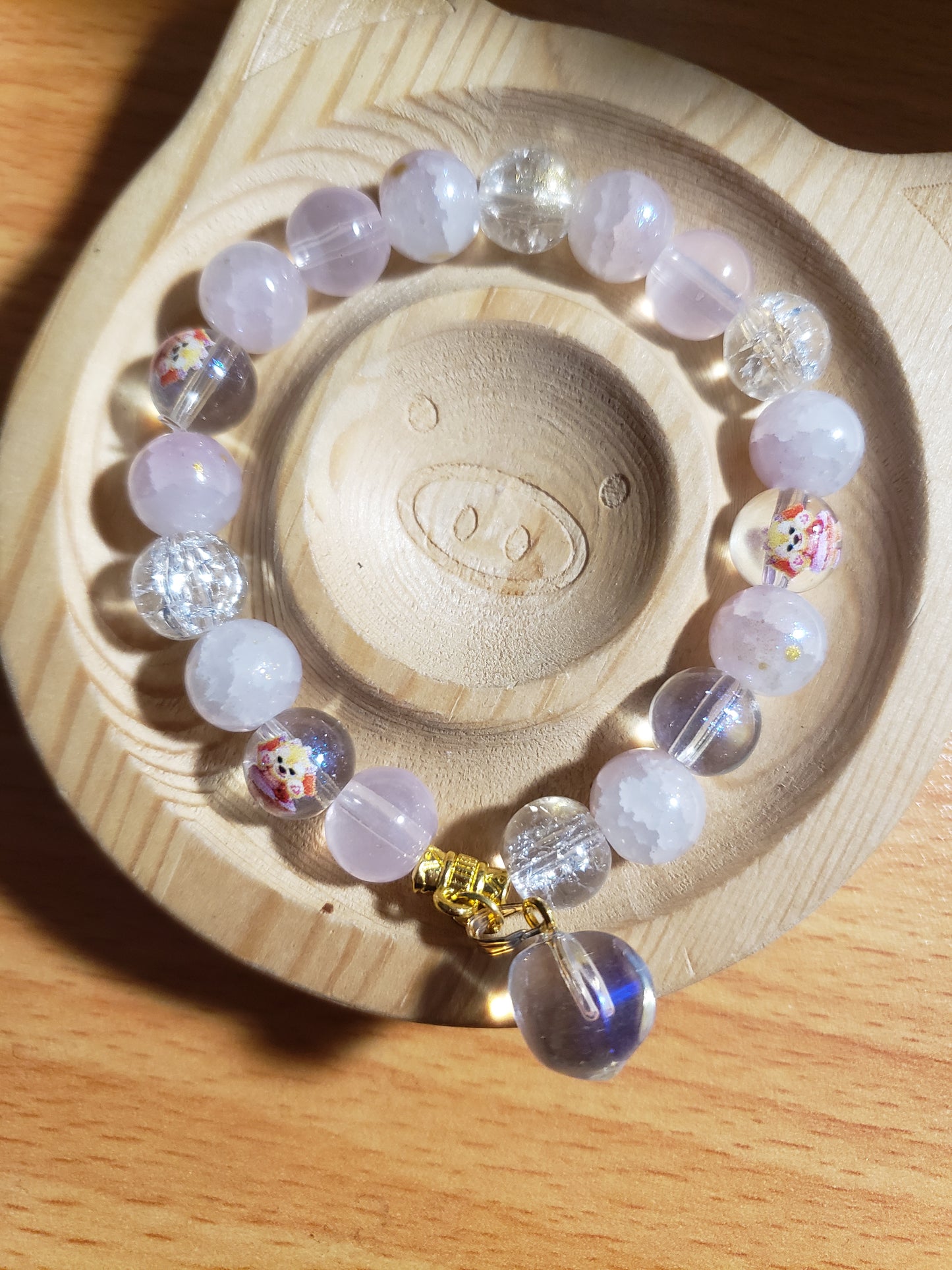 Handpainted doggy bead bracelet