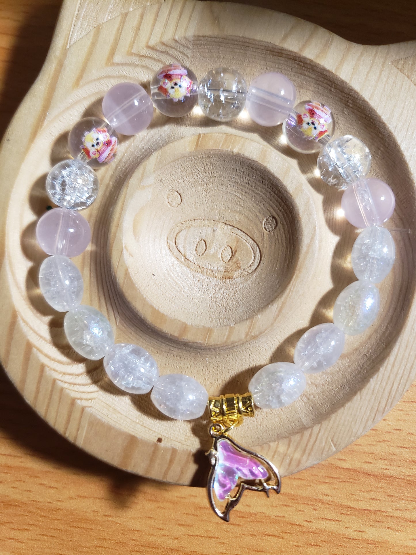 Handpainted doggy bead bracelet