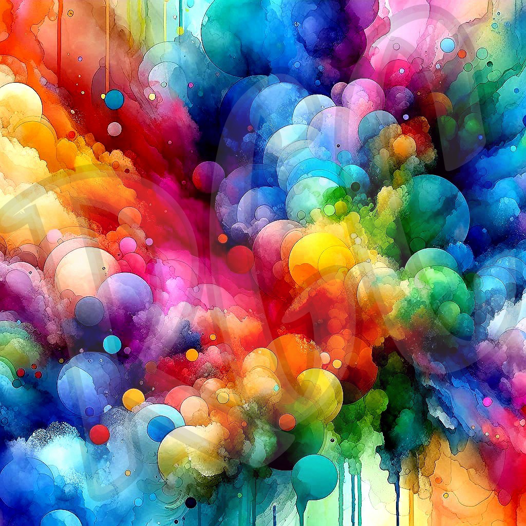 Rainbow smoke abstract