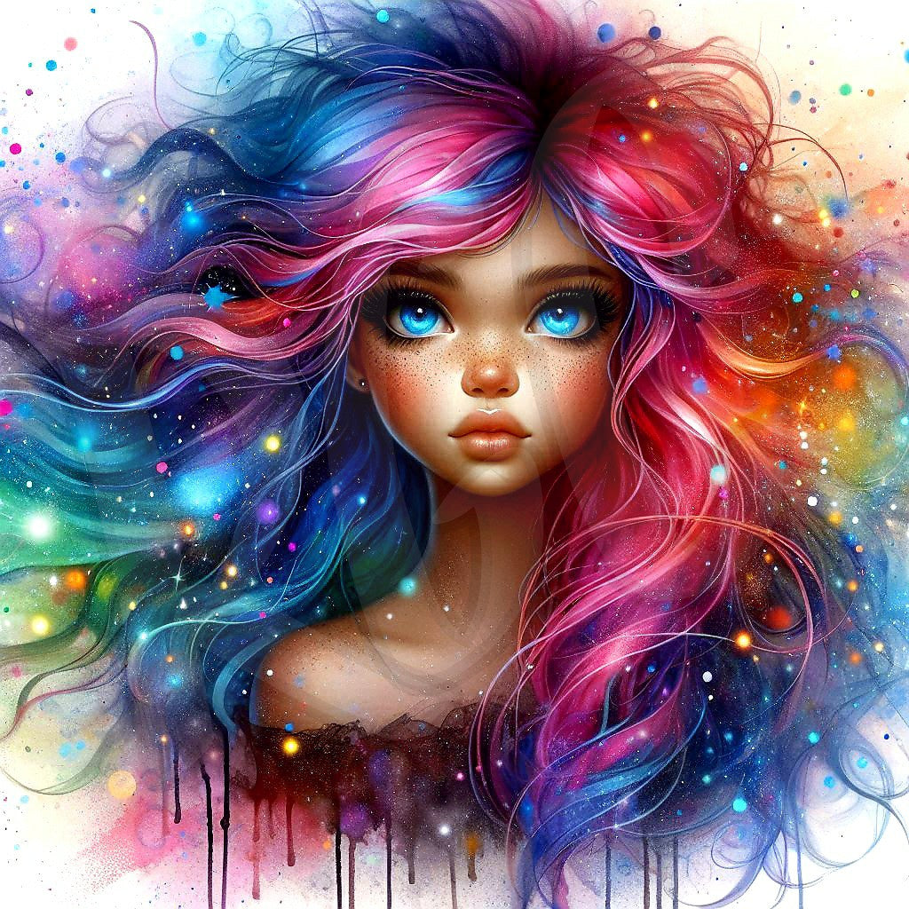 Rainbow Galaxy Hair