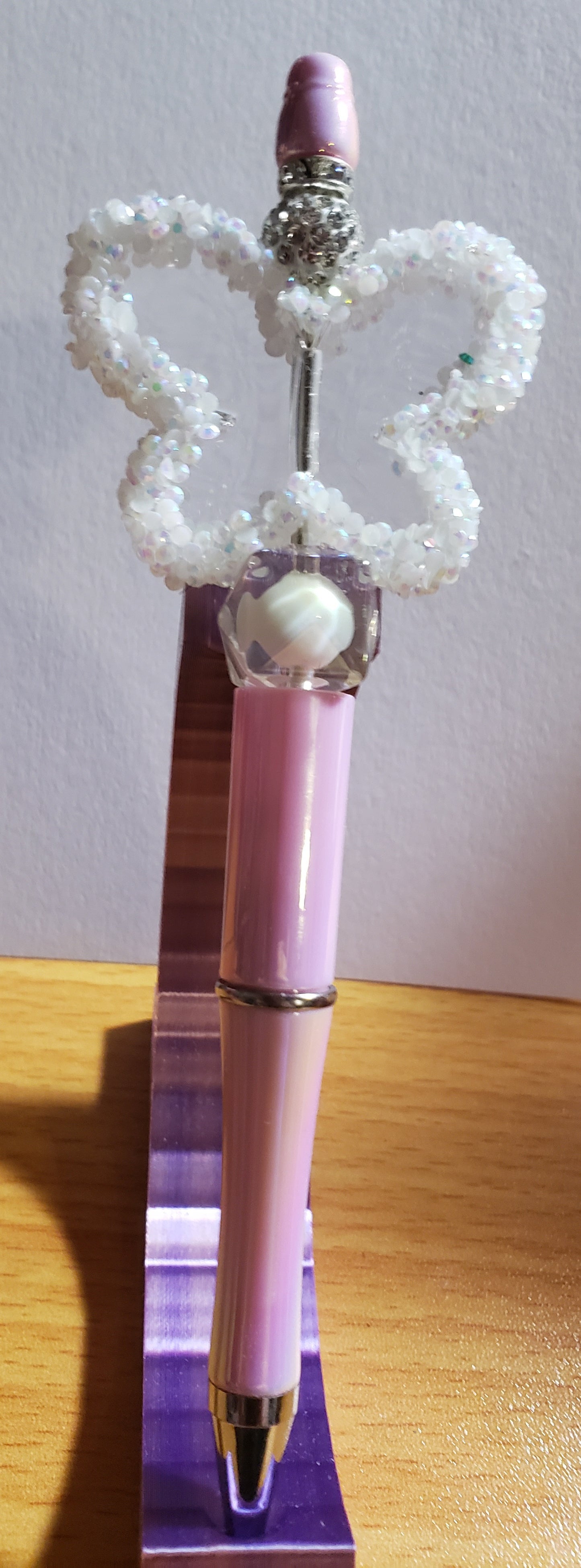 Sugar rhinestone butterfly pen