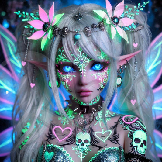 Neon punk girl