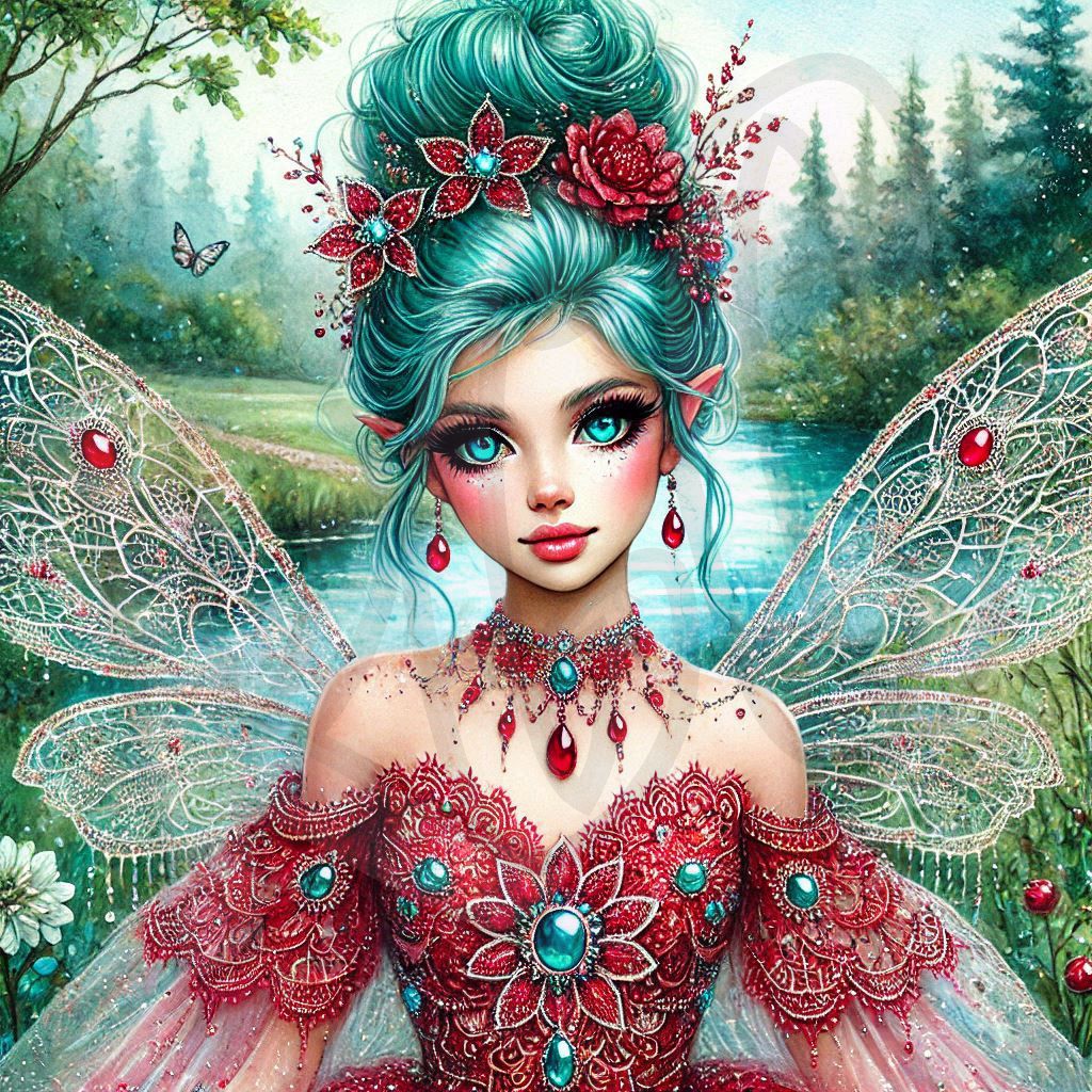Emerald gemstone fairy