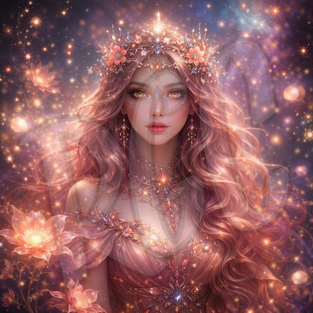 Celestial Beauty in Glowing Bloom
