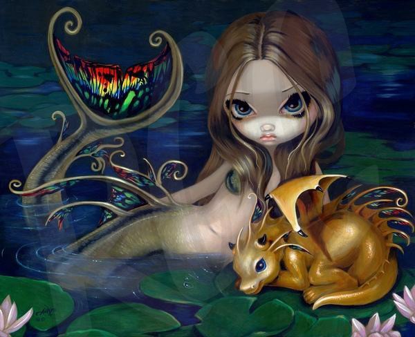 Mermaid with a Golden Dragon