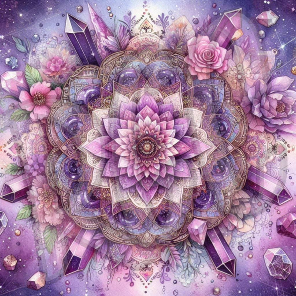 Purple Crystal Mandalas