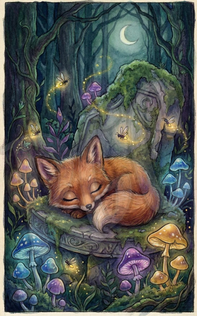 Sleepy Woodland Fox