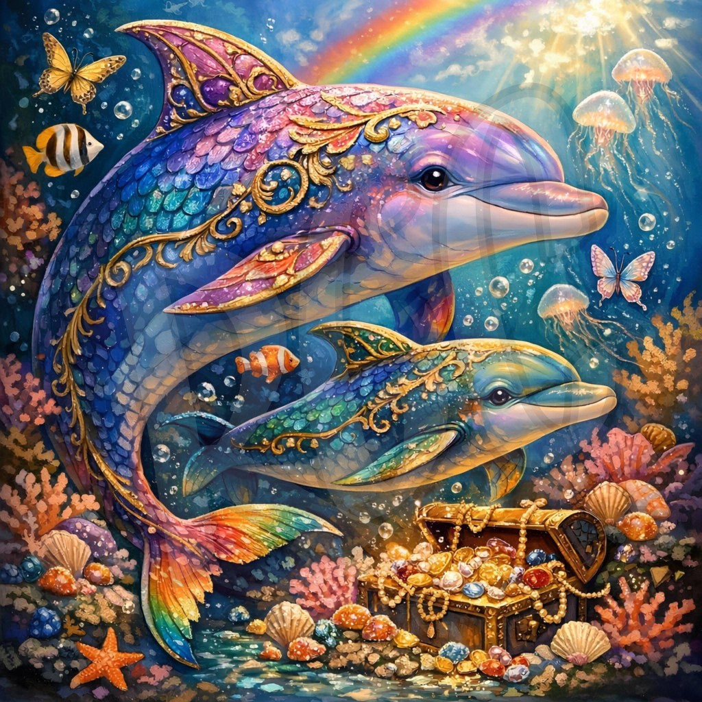 Enchanted Dolphins of the deep