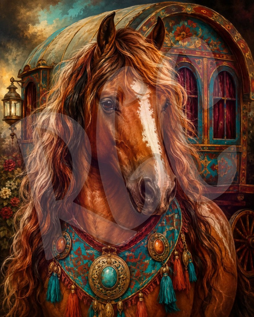 The Turquoise Caravan Horse