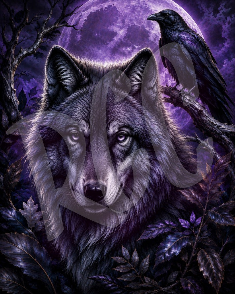 The Mystic Raven Wolf