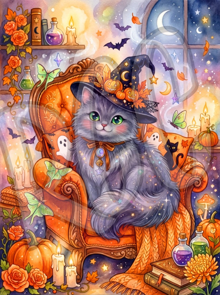Autumnal Gray Kitten