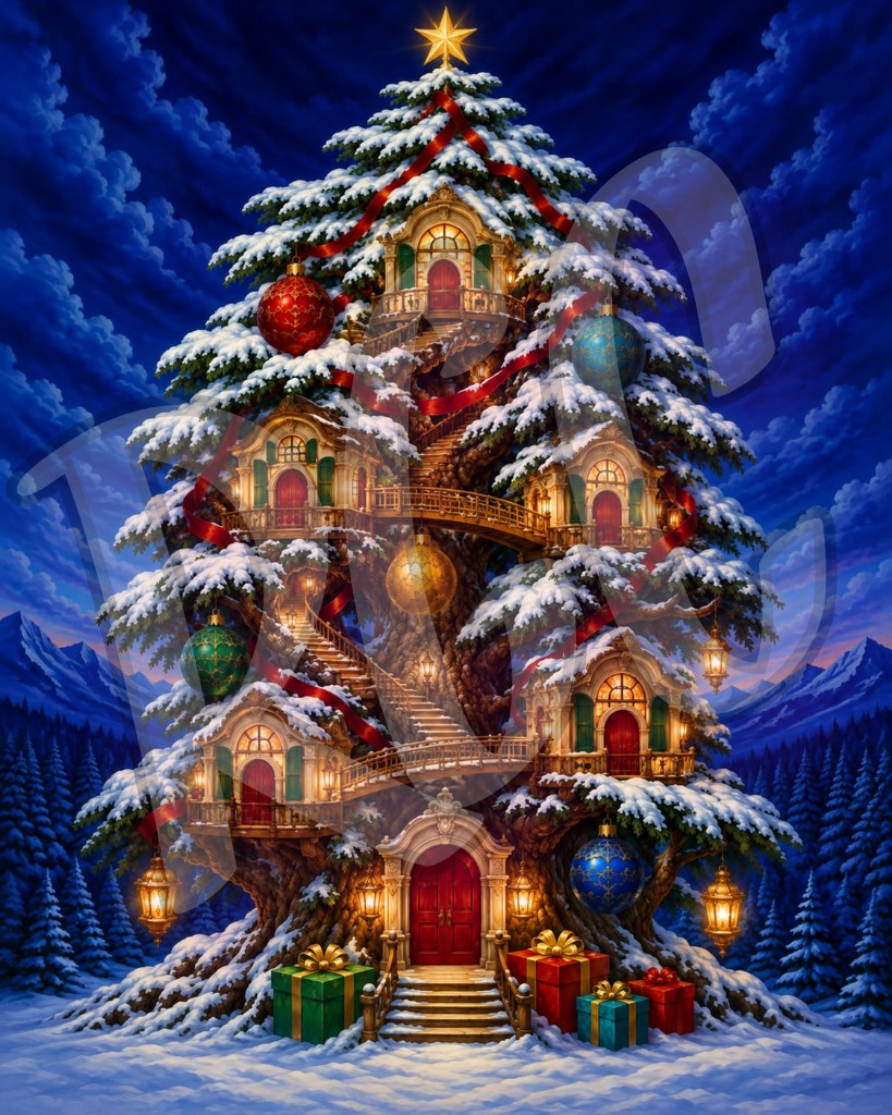 Christmas Treehouse Village