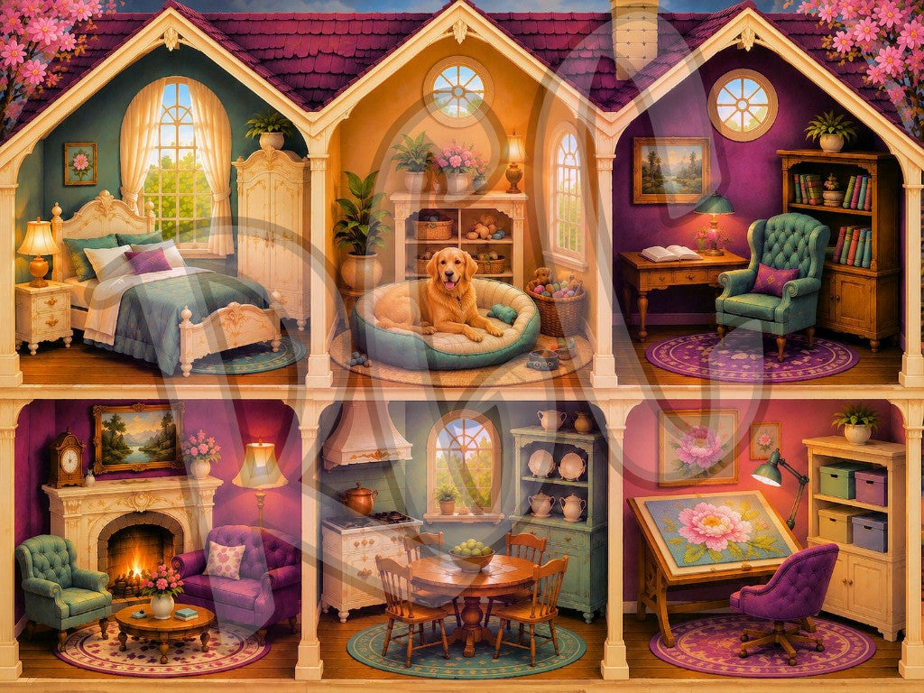 Cozy Storybook Dollhouse Mansion