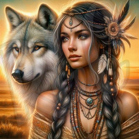 Native Beauty & Wolf