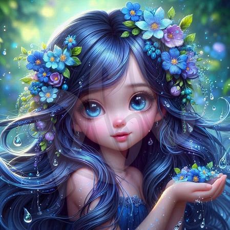 Blue Hydrangea Fairy