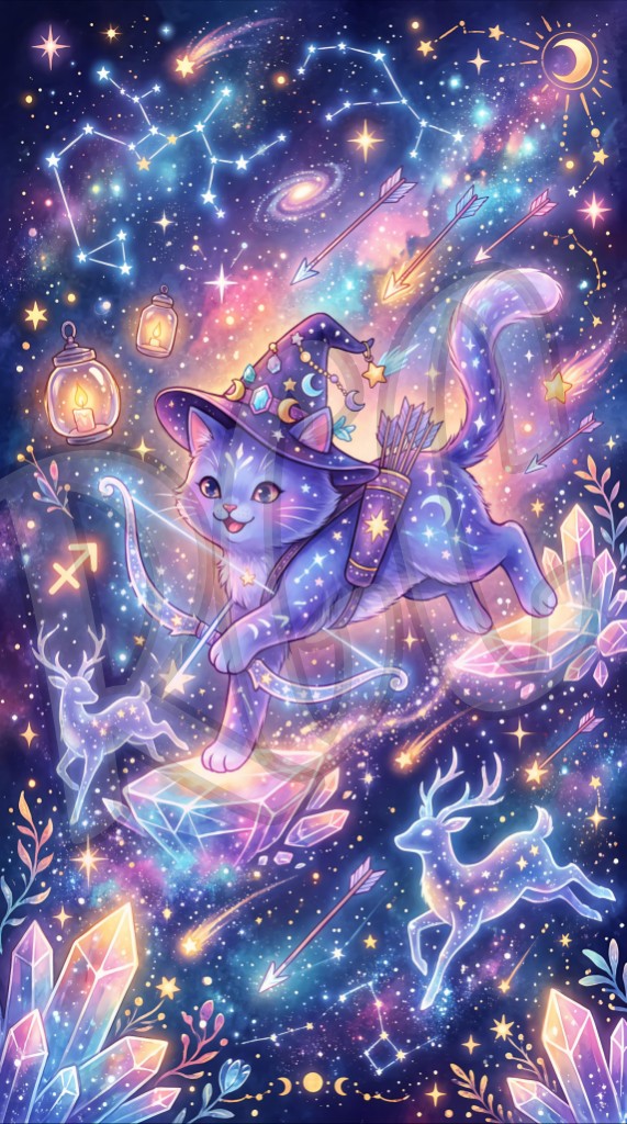 Sagittarius Celestial Archer Cat