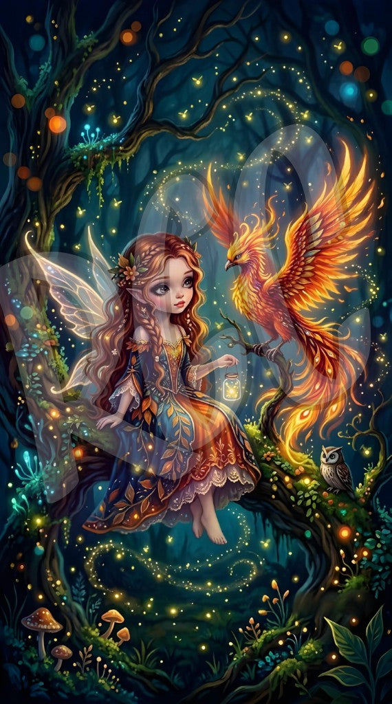 Fiery Orange Phoenix
