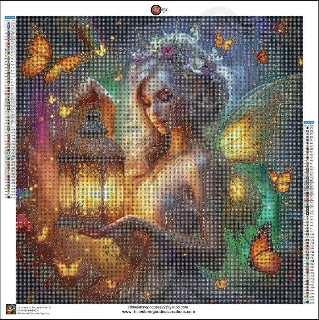 Lit lantern