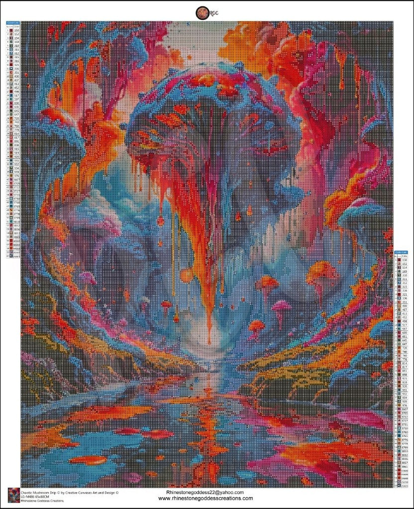 Chaotic mushroom drip