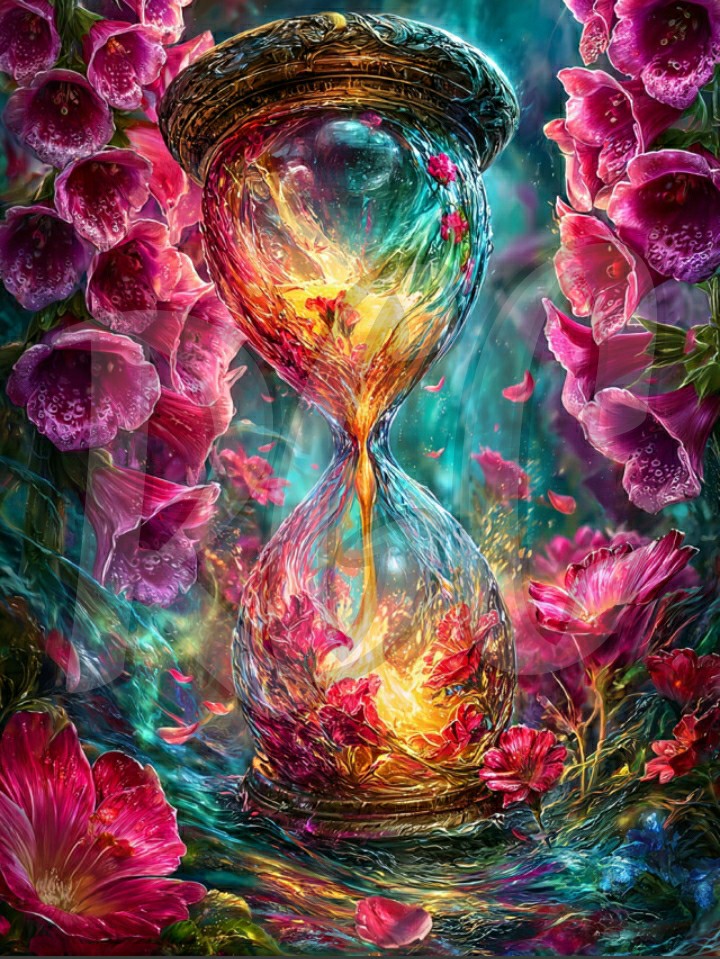 Floral Hourglass Dreams