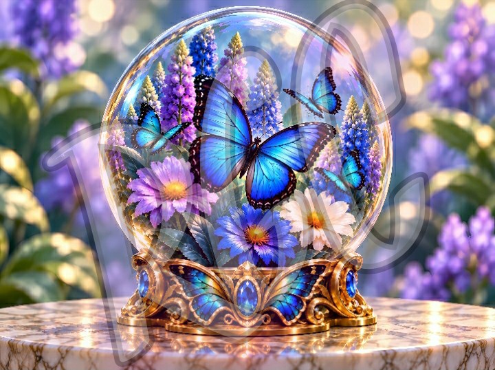 Cobalt Blue Morpho Crystal