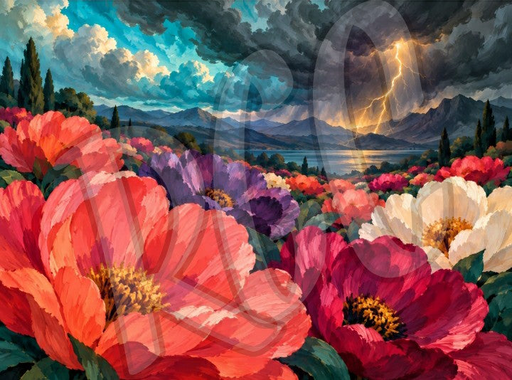 Coral Thunder Flower Field