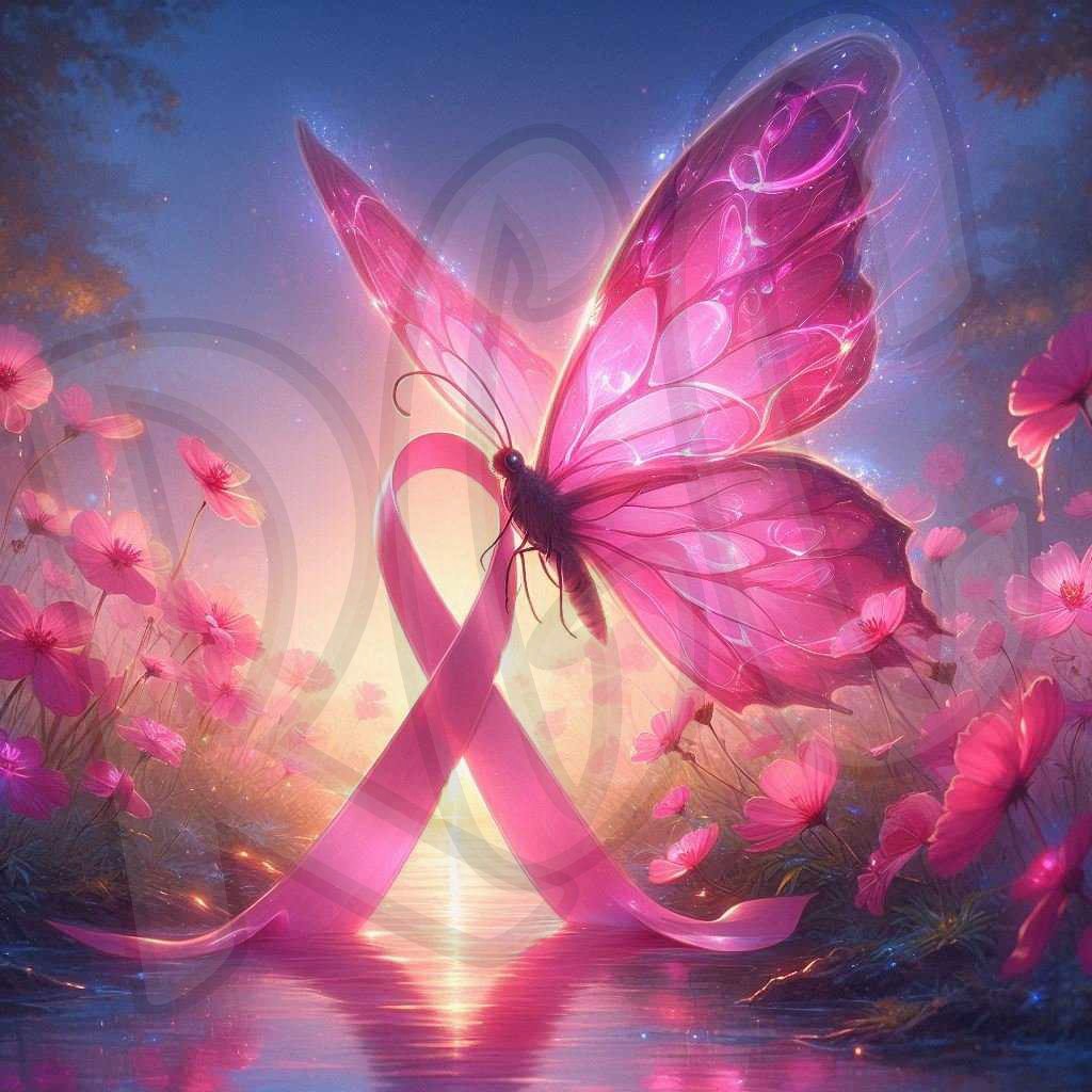 Breast Cancer Awareness Butterfly