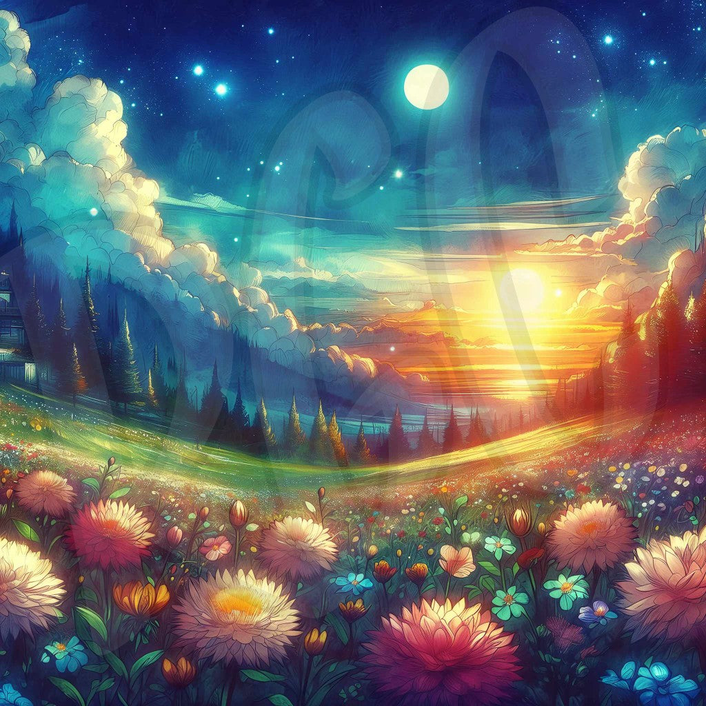 Sun Sets Moon Rises