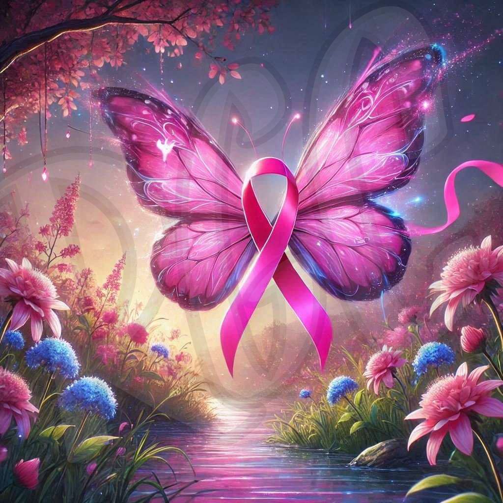 Breast Cancer Awareness Butterfly