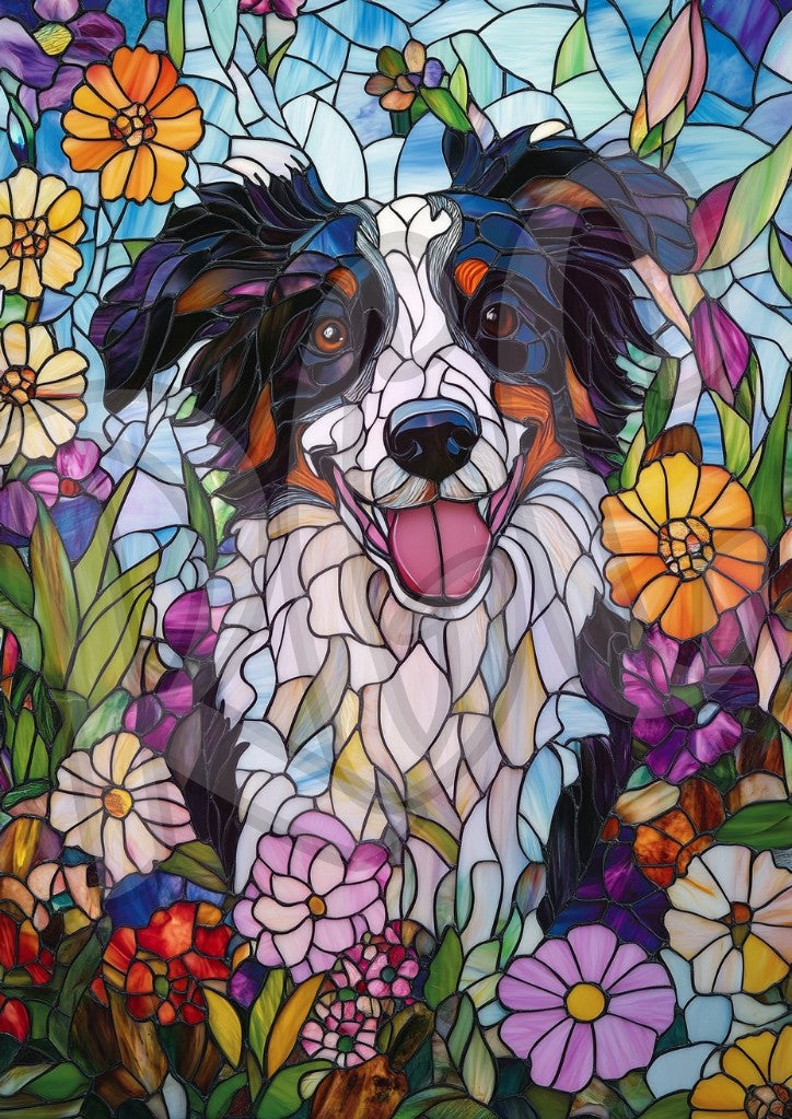 Stained Glass Collie