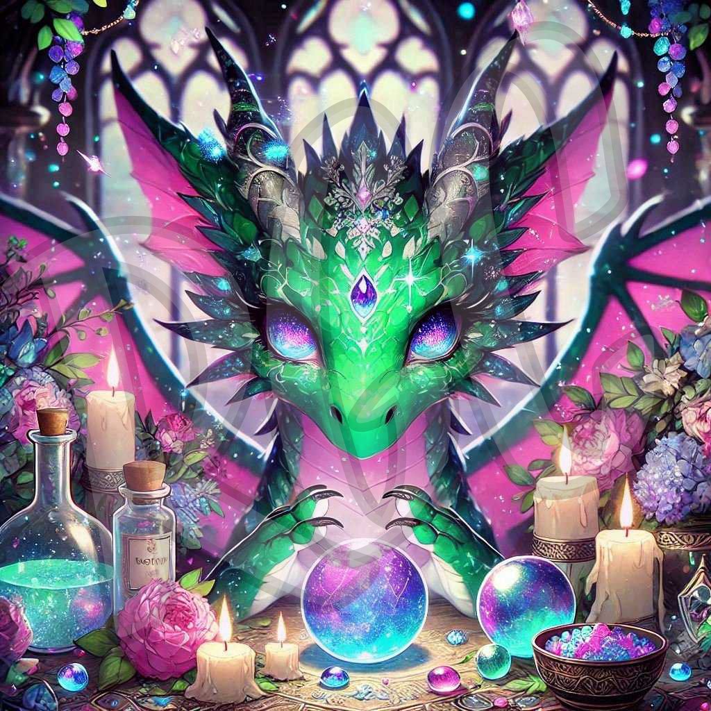 Green dragon head