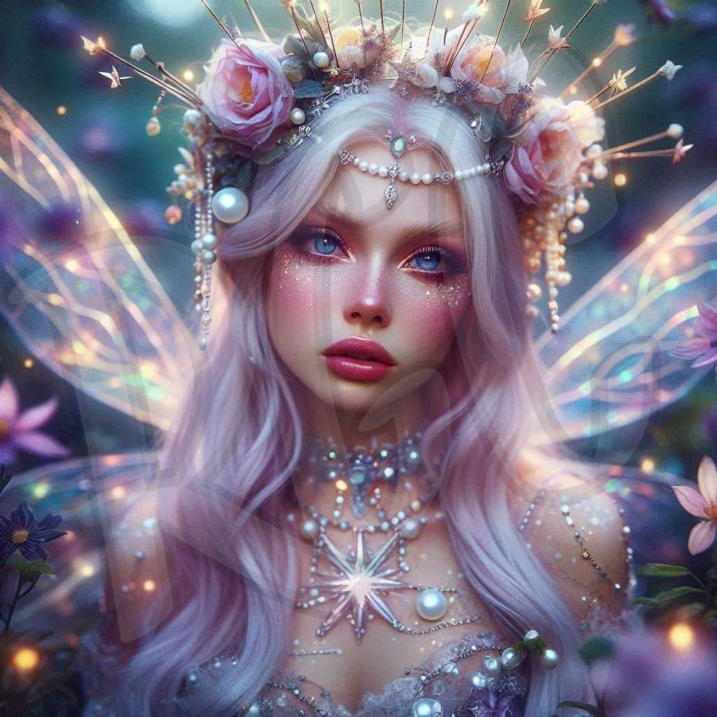 Lila star flower faerie