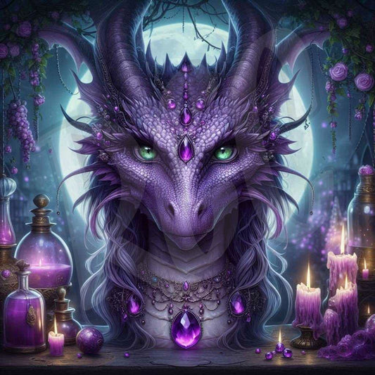 Amethyst Dragon Head