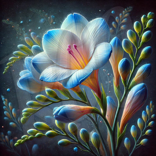 Blue Freesia Flowers
