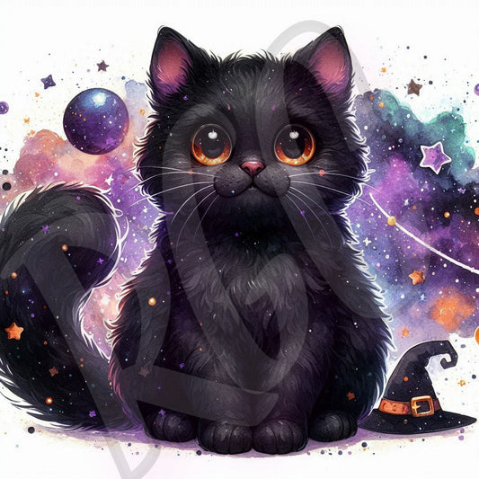 Chubby Black Cat