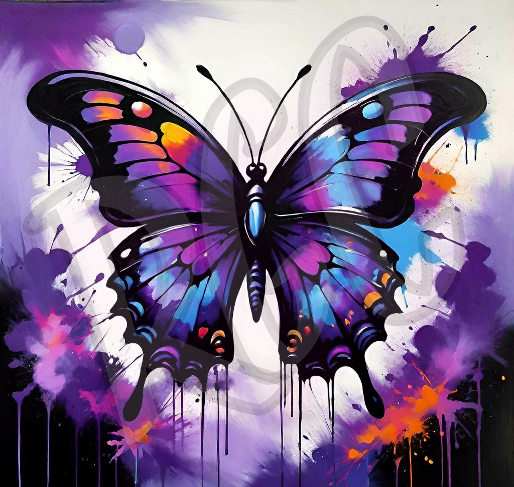 Purple drip butterfly