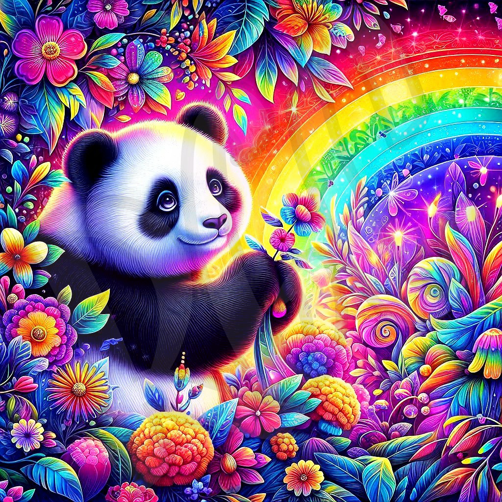 Rainbow panda