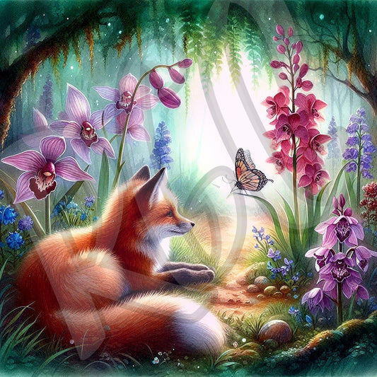 Fox & butterfly