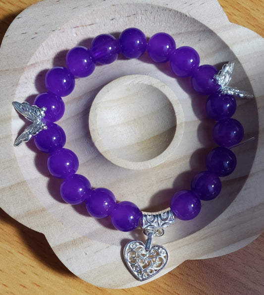 Butterfly heart bracelet