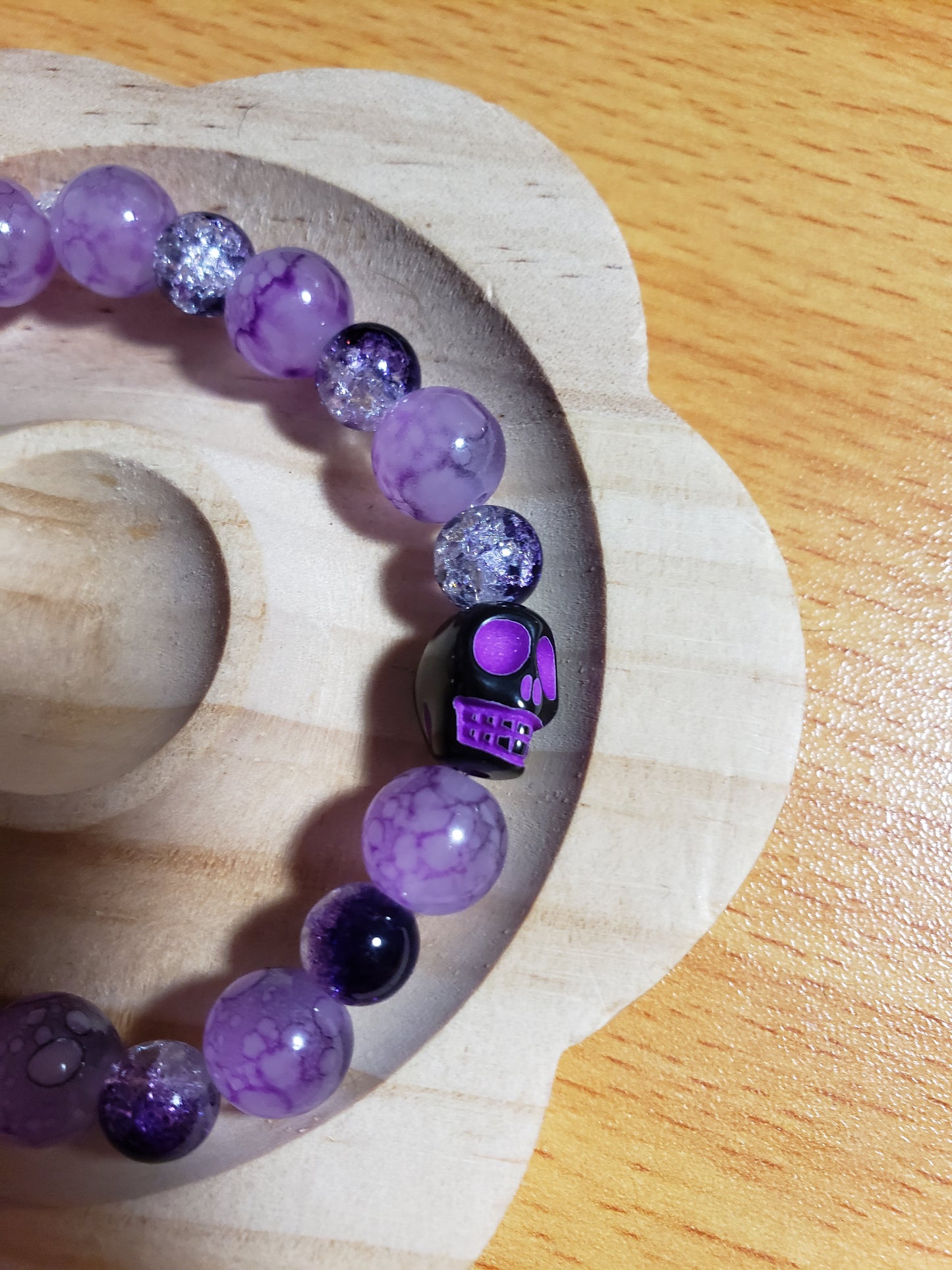 Purple skull bracelet