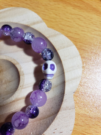 Purple skull bracelet