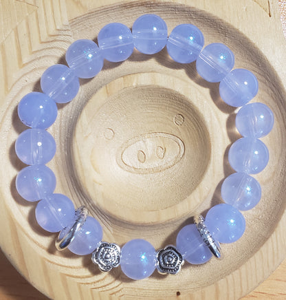 Blue rose bracelet