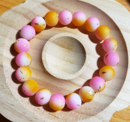 Pink & orange bracelets