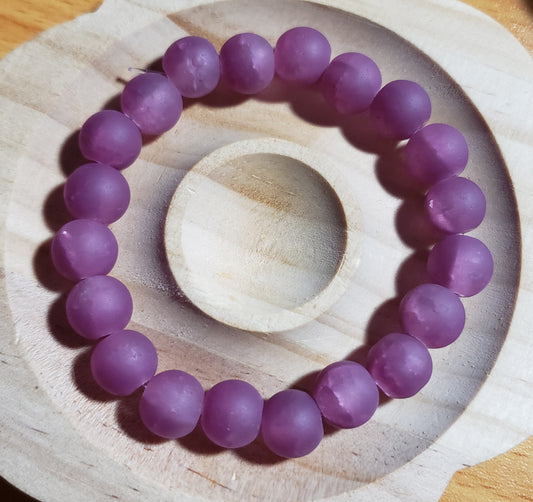 Purple frosted bracelet