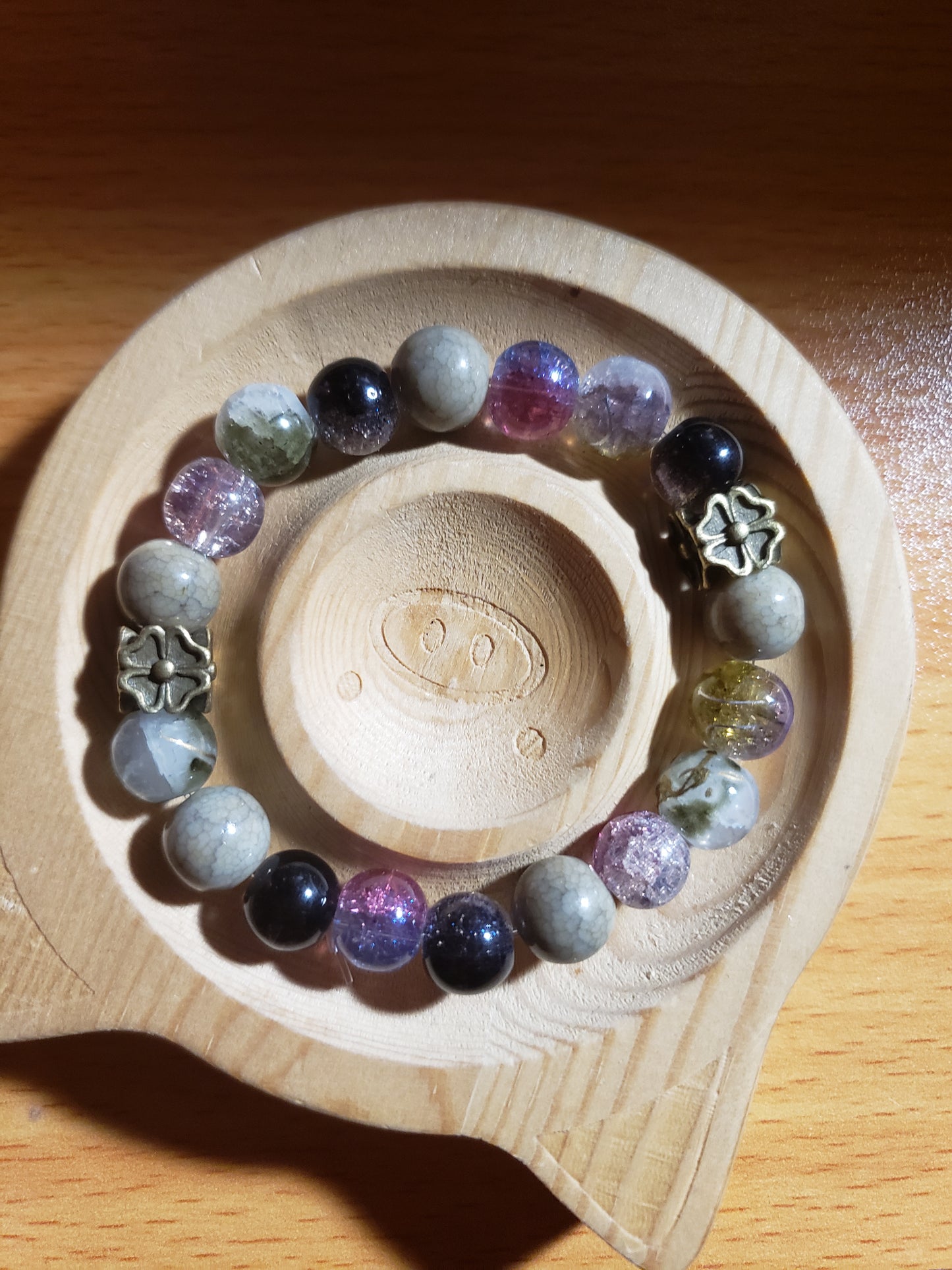 Bronze purple bracelet