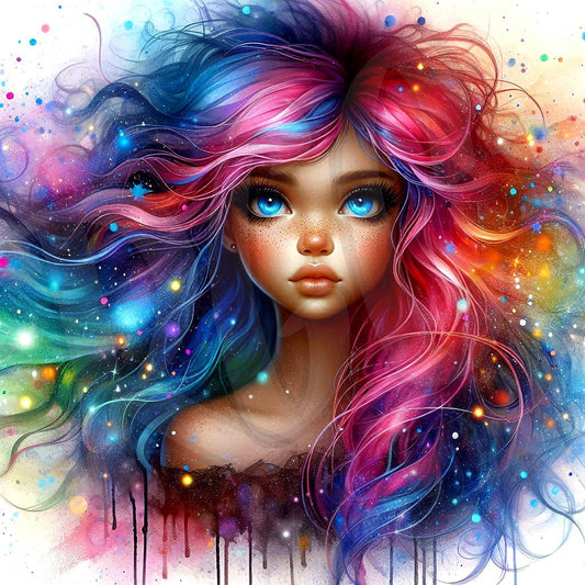 Rainbow Galaxy Hair