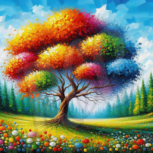 Magical rainbow tree