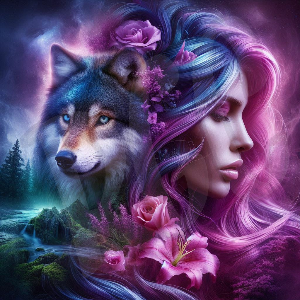 Lady & wolf