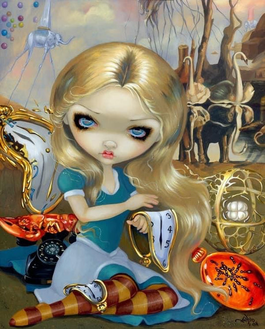 Alice in a dali dream